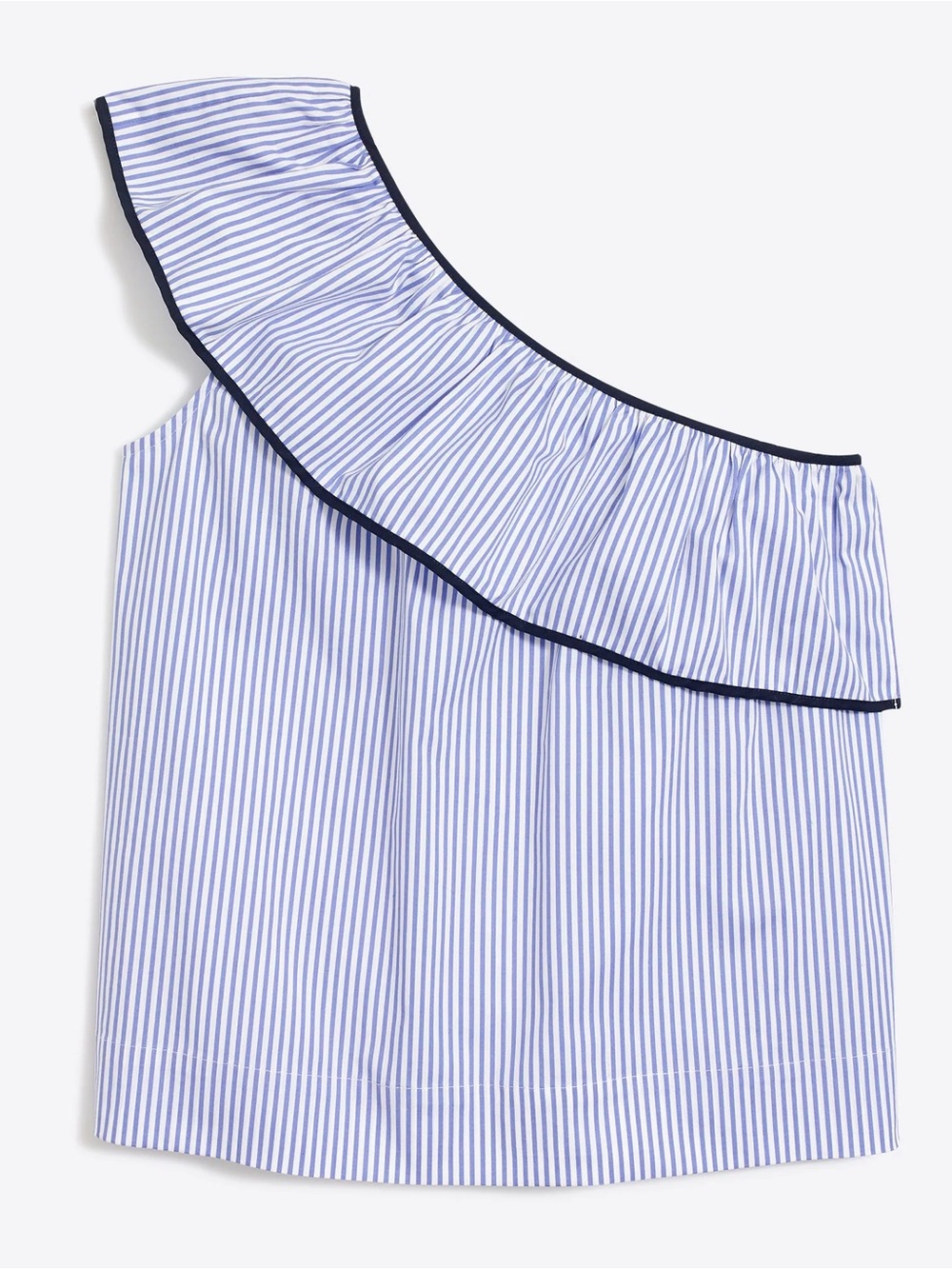 J. Crew Striped Nautical One-Shoulder Top Sz 2 New England Summer Vacation